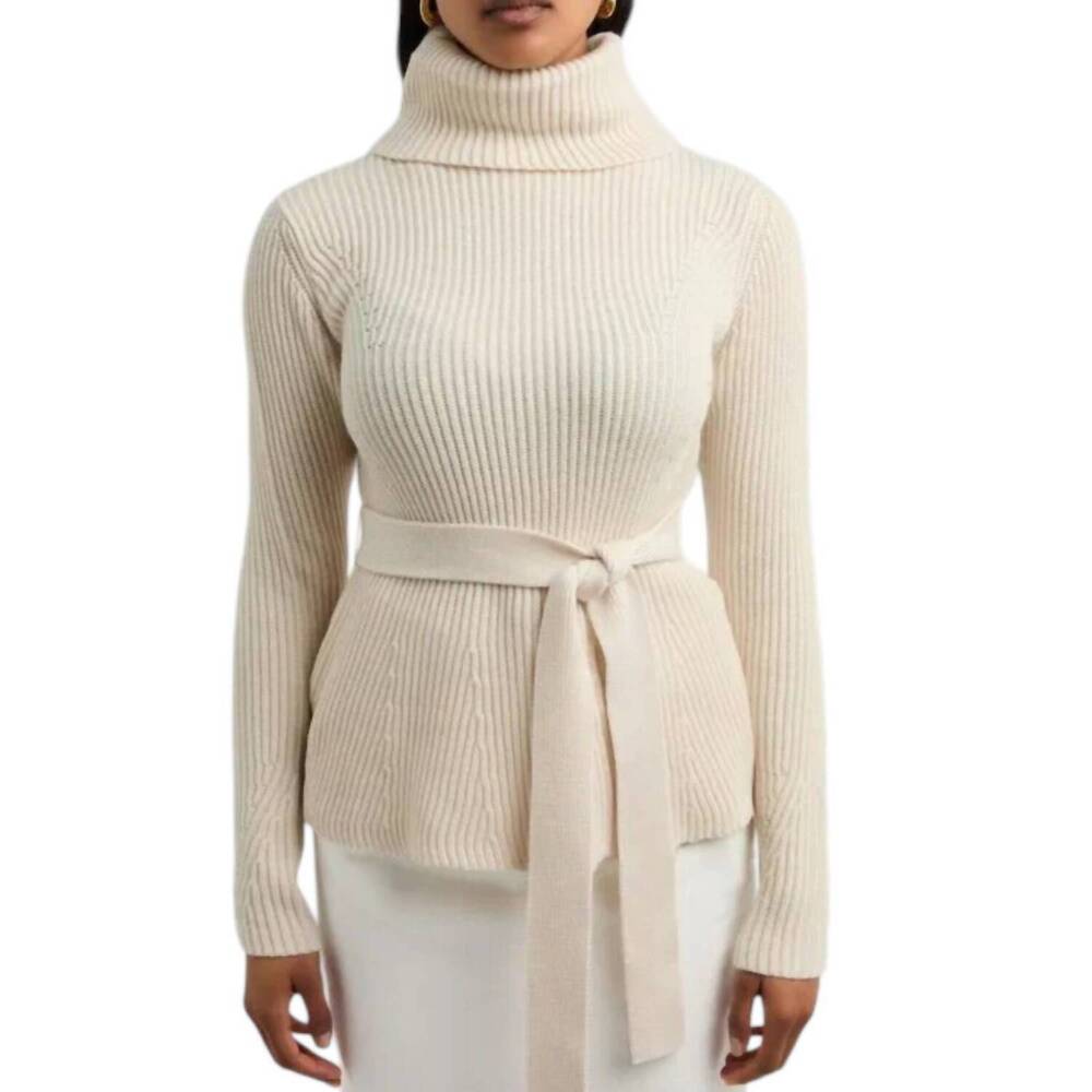 NEW ZIMMERMANN illustration peplum sweater in cream